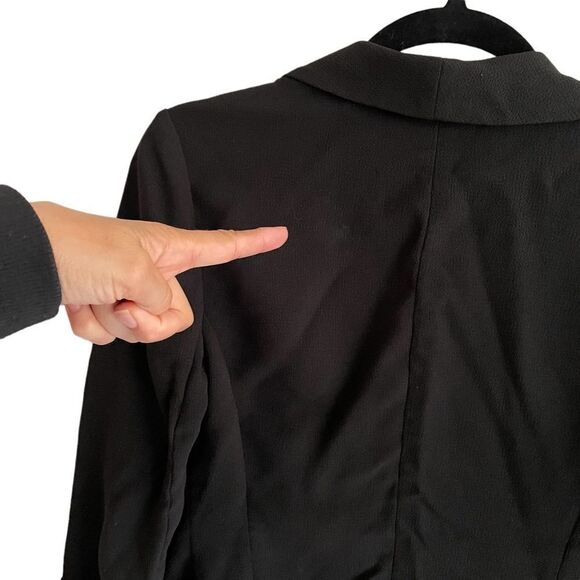 ARITZIA Wilfred Chevalier Open Front Cropped Blazer Jacket Black 0 - Picture 5 of 7